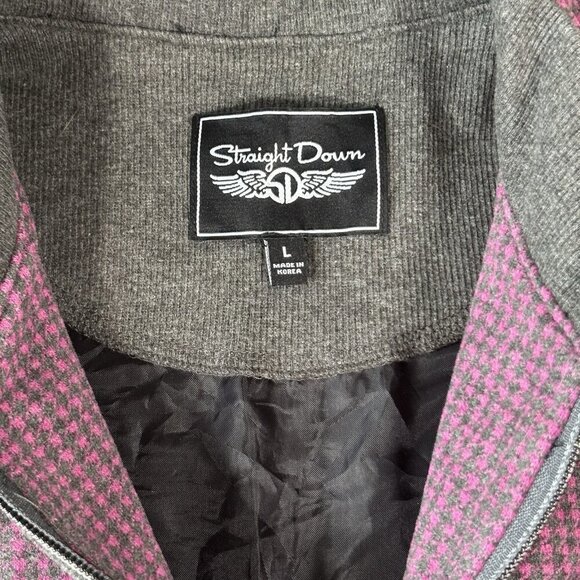 Straight Down Nantucket Mens Large Pink Gray 1/4 Zip golf pullover vest NEW NWT - Picture 7 of 15